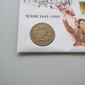 1995 VJ Day 50th Anniversary End of WWII 5 Pounds Coin Cover - Gibraltar First Day Cover - Mercury