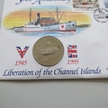 1995 Liberation of Channel Islands 50th Anniversary WWII 2 Pounds Coin Cover - Jersey First Day Cover
