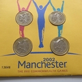 2002 Manchester Commonwealth Games 4x 2 Pounds Coin Cover - Royal Mail First Day Covers