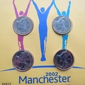 2002 Manchester Commonwealth Games 4x 2 Pounds Coin Cover - Royal Mail First Day Covers