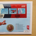 2018 Royal Air Force Red Arrows 1oz Silver Medal Cover - First Day Cover by Westminster