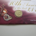 1998 Last One Pound Banknote 10th Anniversary 1 Pound Coin Cover - UK First Day Cover