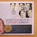 2012 Queen Elizabeth II's Golden Jubilee Silver 5 Pounds Coin Cover - First Day Cover