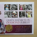 2012 Queen Elizabeth II's Diamond Jubilee Silver 5 Pounds Coin Cover - First Day Cover