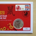 2020 Lunar Year of the Rat 1oz Silver 2 Pounds Coin Cover - First Day Cover by Westminster