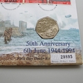 1994 50th Anniversary D-Day 50p Pence Coin Cover - First Day Covers by Mercury