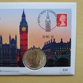 2020 Brexit 1oz Fine Silver Britannia Coin Cover - First Day Cover by Westminster