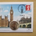 2020 EU Exit 1oz Fine Silver Britannia Coin Cover - First Day Cover by Westminster