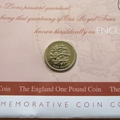 2003 The England One Pound Coin Anniversary 1 Pound Coin Cover - First Day Cover by Mercury
