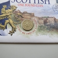 1996 The Scottish One Pound Coin 1 Pound Coin Cover - First Day Coin Cover by Mercury