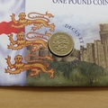 1997 The English One Pound Coin 1 Pound Coin Cover - First Day Cover by Mercury