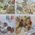 2004 - 2007 Patron Saints Day 1 Pound Coin Covers - First Day Cover Set by Royal Mail