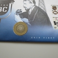 1997 75 Years of the BBC 2 Pounds Coin Cover - First Day Cover by Mercury Covers