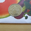 2003 Fun Fruit and Veg 1 Crown Coin Cover - First Day Cover by Mercury