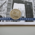 2002 London Bridges 1 Crown Coin Cover - First Day Cover by Mercury