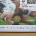 2003 England Rugby World Cup Champions 1 Pound Coin Cover - First Day Cover by Mercury