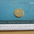 2003 Wales One Pound Coin Anniversary 1 Pound Coin Cover - First Day Cover by Mercury