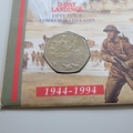 1994 50th Anniversary of the D-Day Landings 50p Pence Coin Cover - First Day Cover by Royal Mint