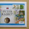 2020 Peter Rabbit 50p Pence Coin Cover - First Day Cover by Westminster