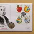 2017 Sir Isaac Newton 50p Pence Coin Cover - First Day Cover by Westminster