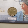 2002 The Queen's Golden Jubilee 5 Pounds Coin Cover - Royal Mail First Day Cover