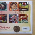 2019 Curious Customs Union Jack 10p Pence Coin Cover - First Day Cover Westminster
