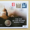 2020 End of Second World War 75th Anniversary 5 Pounds Coin Cover - First Day Cover Westminster