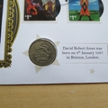 2017 David Bowie 1947 One Shilling Coin Cover - Benham First Day Cover