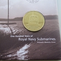 2001 Royal Navy Submarines 100th Anniversary Medal Cover - Royal Mail First Day Cover