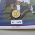 2002 England Football World Cup 1 Pound Coin Cover - Royal Mail First Day Covers