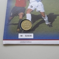 2002 England Football World Cup 1 Pound Coin Cover - Royal Mail First Day Covers