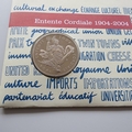 2004 Entente Cordiale 100th Anniversary 5 Pounds Coin Cover Royal Mail First Day Covers