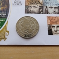 2010 The Royal Society 350th Anniversary 2 Pounds Coin Cover - Benham First Day Cover