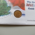 2000 Great Britain Millennium 22ct Gold Half Sovereign Coin Cover - First Day Cover Mercury