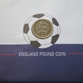 2002 England Football World Cup 1 Pound Coin Cover - First Day Cover Mercury