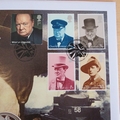 2015 Sir Winston Churchill 50th Anniversary Death 5 Pounds Proof Coin Cover - First Day Cover