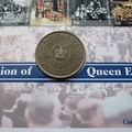 2003 Coronation HM QEII 50th Anniversary 5 Pounds Coin Cover - First Day Cover Mercury