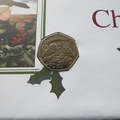 2001 Christmas Isle of Man 50p Pence Coin Cover - First Day Cover by Mercury