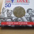 1995 VE Day 50th Anniversary Isle of Man 2 Pounds Coin Cover - First Day Cover by Mercury