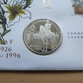 1996 Queen Elizabeth II 70th Birthday Silver 50p Pence Coin Cover - St Helena First Day Cover by Mercury