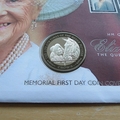 2002 The Queen Mother Memorial 1 Crown Coin Cover - UK First Day Cover by Mercury