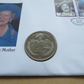 2002 Life & Times of The Queen Mother 1 Dollar Coin Cover - Nauru First Day Cover by Mercury