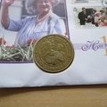 2000 The Queen Mother 100th Birthday 50p Pence Coin Cover - St Helena First Day Cover by Mercury