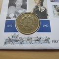 1992 Queen Elizabeth II 40th Anniversary of Coronation 1 Dollar Coin Cover - Samoa First Day Cover