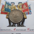 1993 40th Coronation Anniversary 5 Shillings Coin Cover - Royal Mint First Day Covers