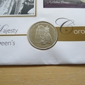 2003 The Queen's Coronation Jubilee 50p Pence Coin Cover - Guernsey First Day Cover by Mercury