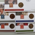 2000 Monarchs of the 20th Century 1 Penny Coin Covers Set - Isle of Man First Day Covers