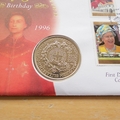 1996 Queen Elizabeth II 70th Birthday 1 Dollar Coin Cover - Samoa First Day Cover by Mercury