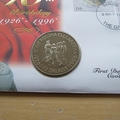 1996 Queen Elizabeth II 70th Birthday 10 Dalasis Coin Cover - Gambia First Day Cover by Mercury