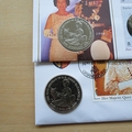 1996 Queen Elizabeth II 70th Birthday 5 Dollars Coin Covers Set - Turks & Caicos First Day Covers